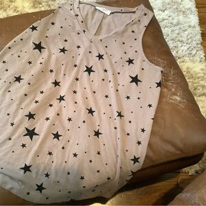 Zenana  V-Neck Star Print Tank Top - beige szXL